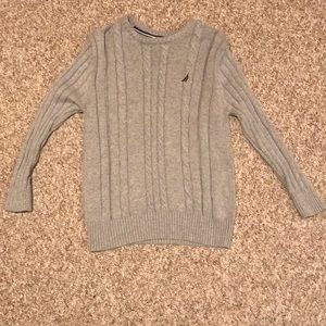 Boys grey Nautica sweater, worn few times